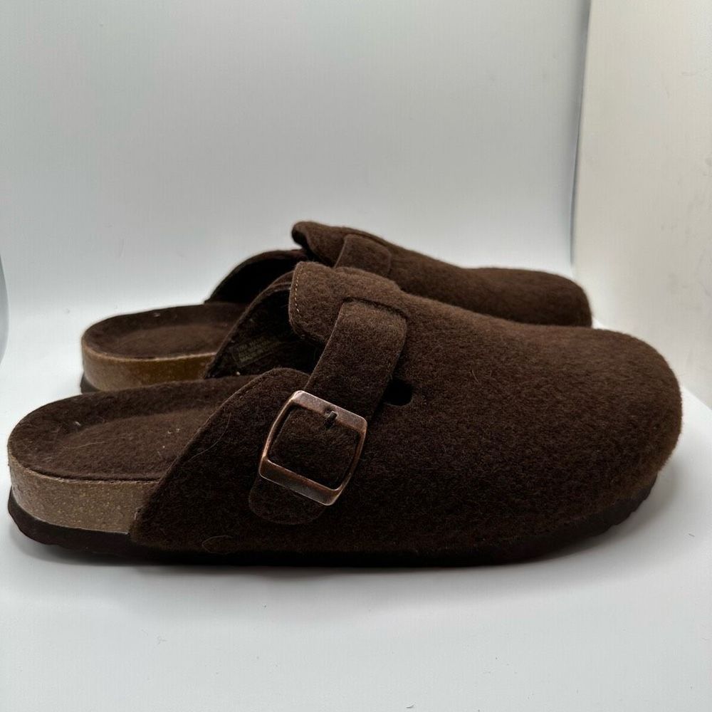 Classic Felt Clogs in Brown